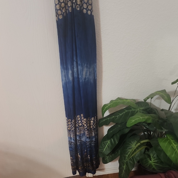 Bebe Blue and Tan Maxi Dress - Picture 3 of 8